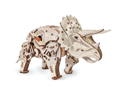 11715 3 drevene mechanicke 3d puzzle triceratops