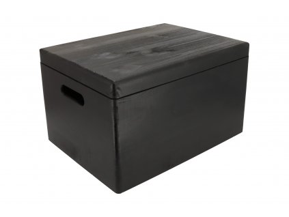 7122 2 dreveny box s vikem 40 x 30 x 23 cm cerny